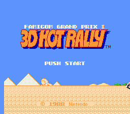 Famicom Grand Prix II - 3D Hot Rally Title Screen